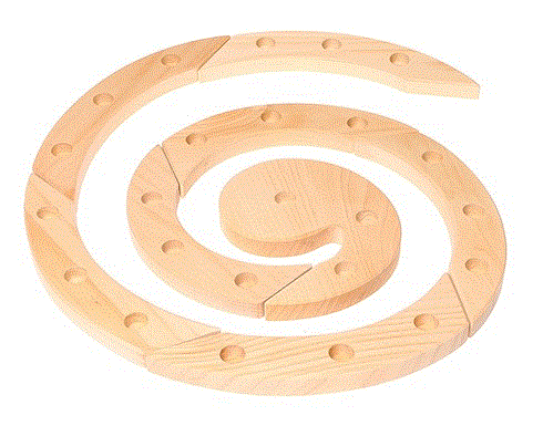 Grimms Geburtstagsspirale natur  großer Geburtstagskranz aus Holz in Spiralform