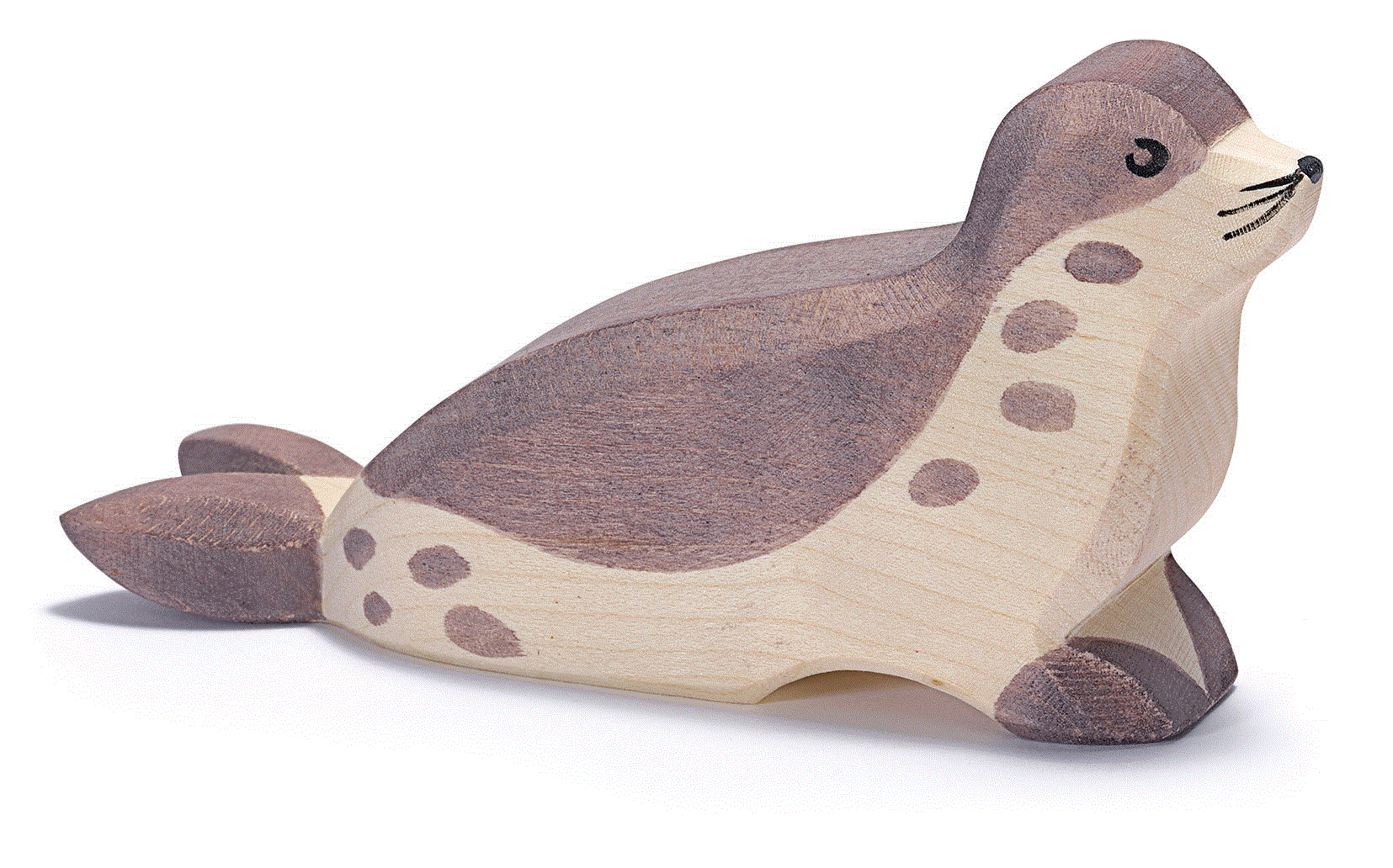 Ostheimer Seehund Kopf tief Holzfigur