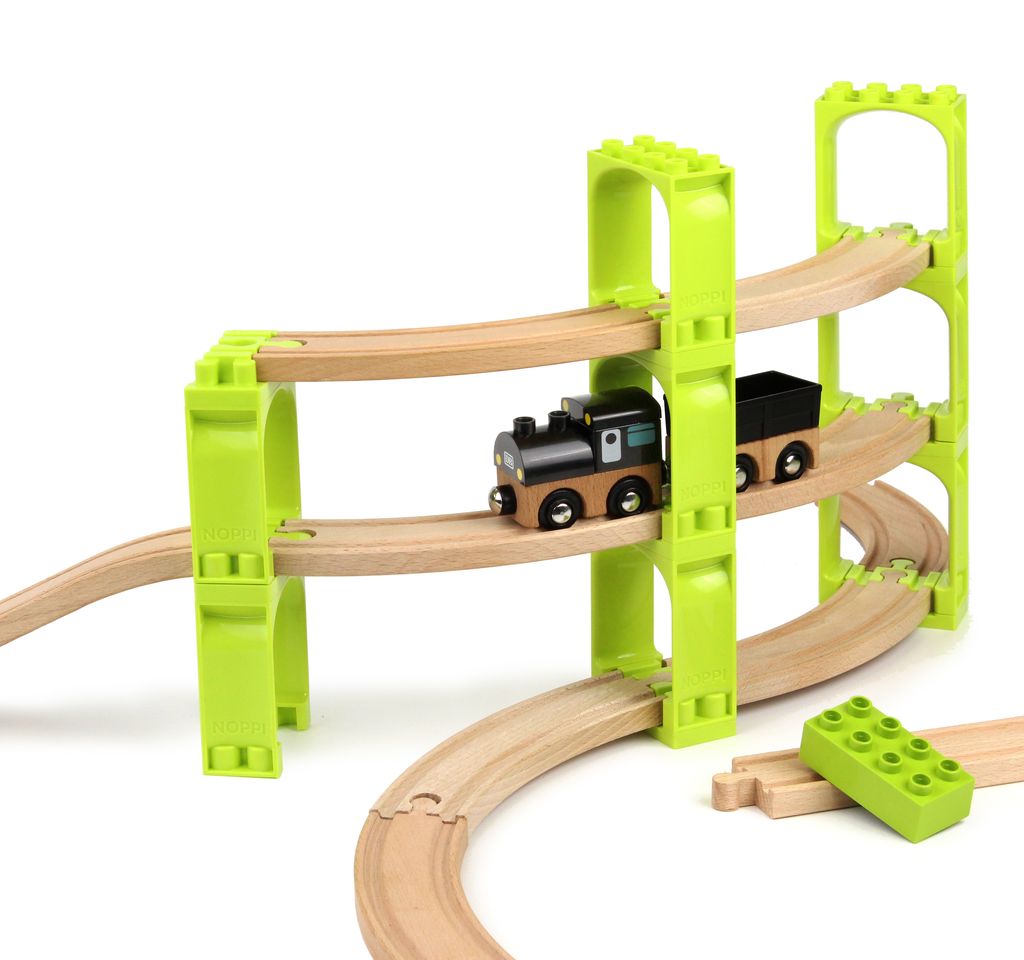 Noppi Eisenbahn- 16 Bauteile für Brücken