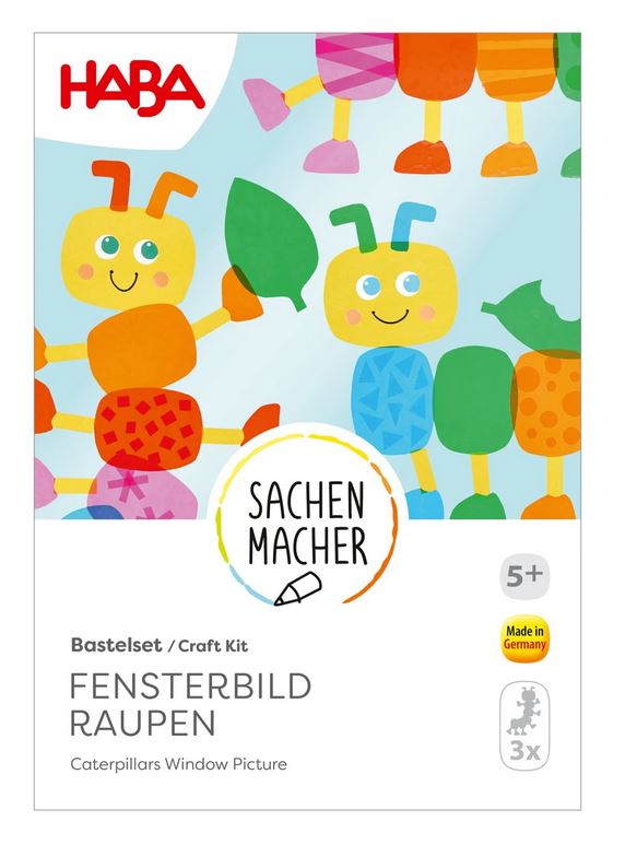 Haba Sachenmacher Bastelset - Fensterbild Raupen 