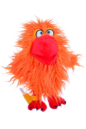 Living Puppets Handpuppe Happy aus der Reihe "Bird Mail" "RARITÄT"