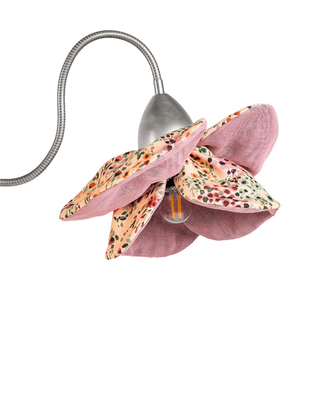 Skitso Wandlampe Vintage Bloom Poppy - Blütenlampe aus Stoff Luminous Botanica pentant