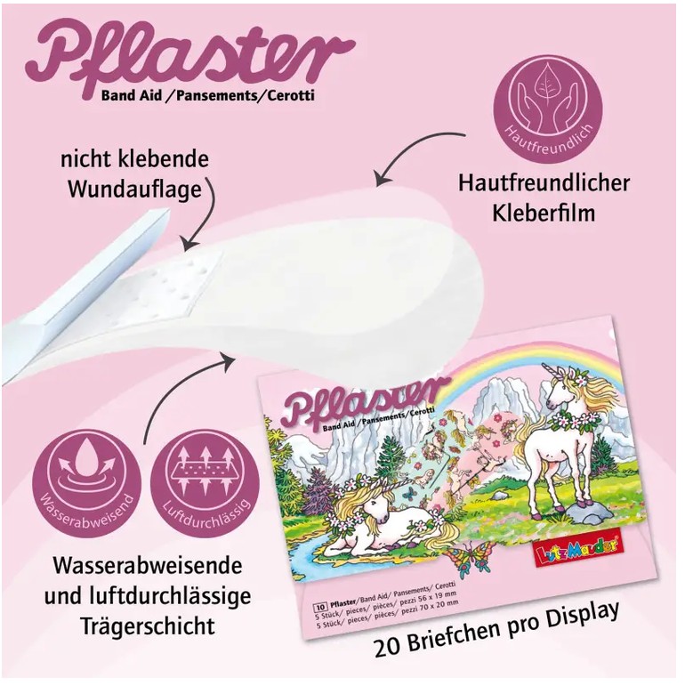 Lutz Mauder Pflasterbriefchen Einhorn