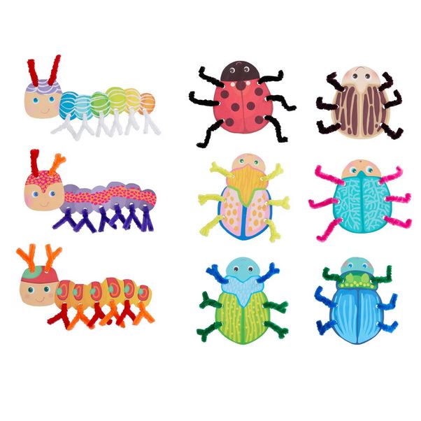 Haba Sachenmacher Bastelset- Erstes Fädeln Käfer & Raupen