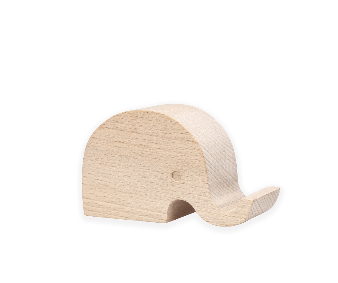 Kikkerland Elephant Beechwood Phone Stand 