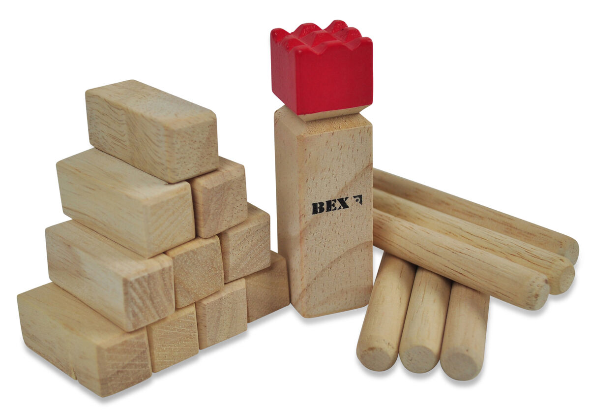 Bex MINI KUBB Red King Wikingerschach 
