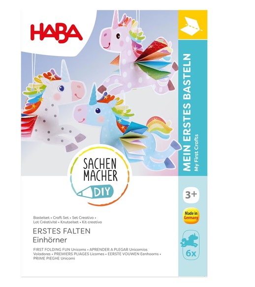 Haba Sachenmacher Bastelset Erstes Falten Einhörner
