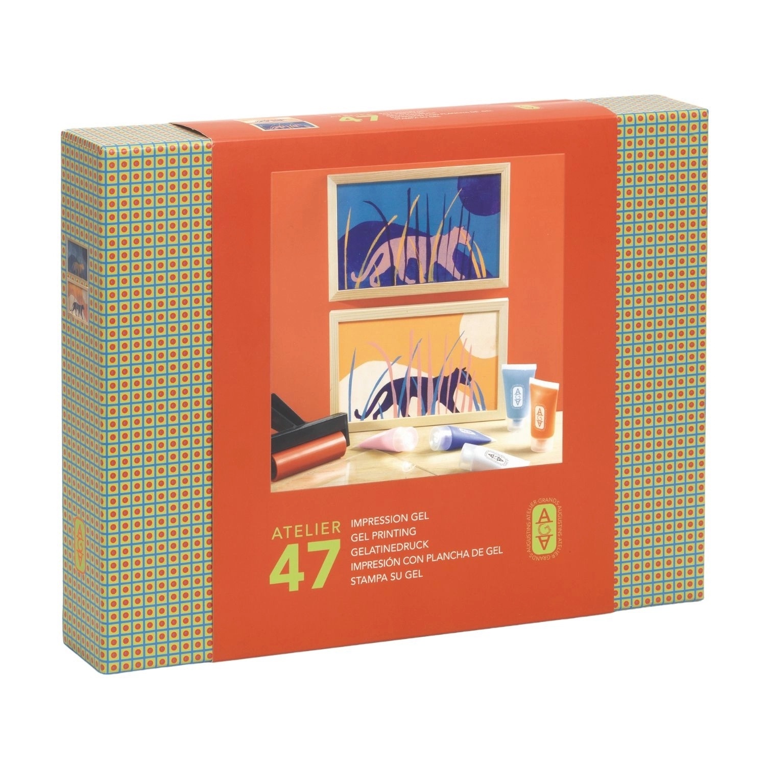 Djeco Atelier Grands Augustins 47 - Gel-Druck Panther Kreatives Bastelset für Jugendliche und Erwachsene