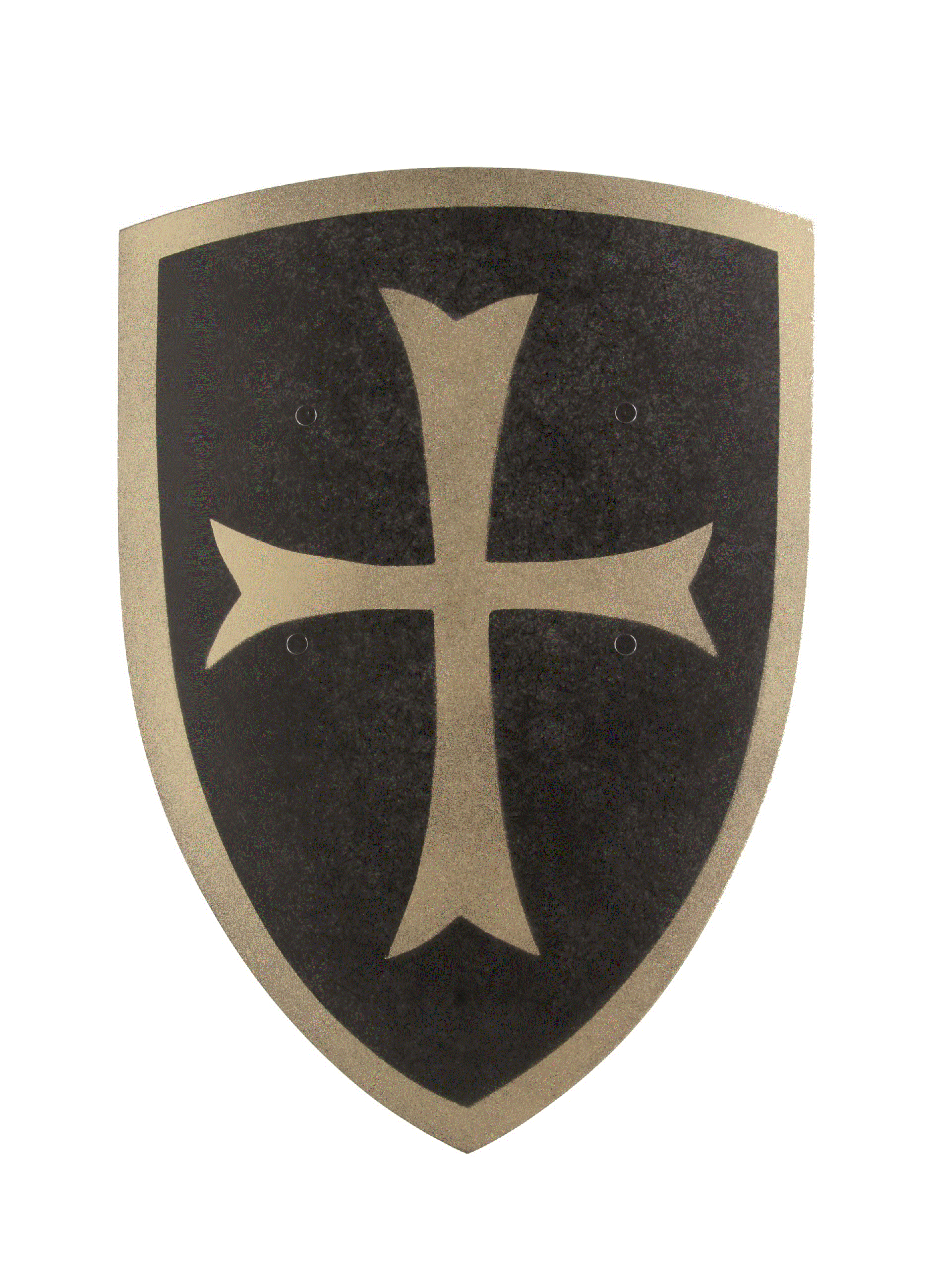 Vah Holzschild klein, Kreuzritter schwarz/gold