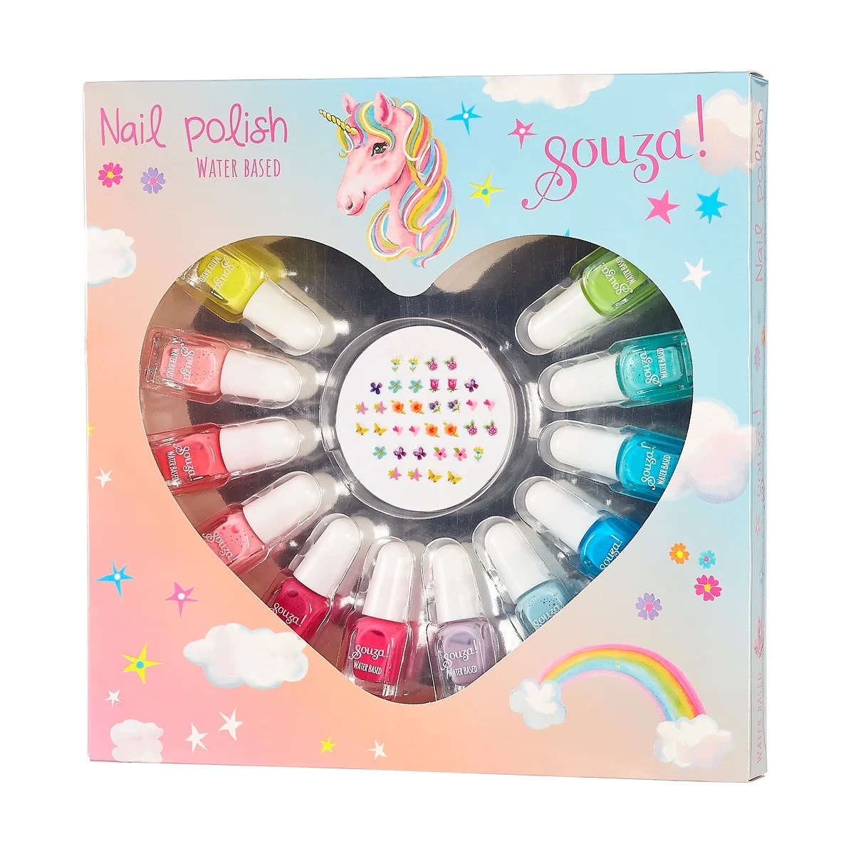 Souza for Kids GeschenkSet Nagellack/12 Farben + Nagelsticker (1 Set)