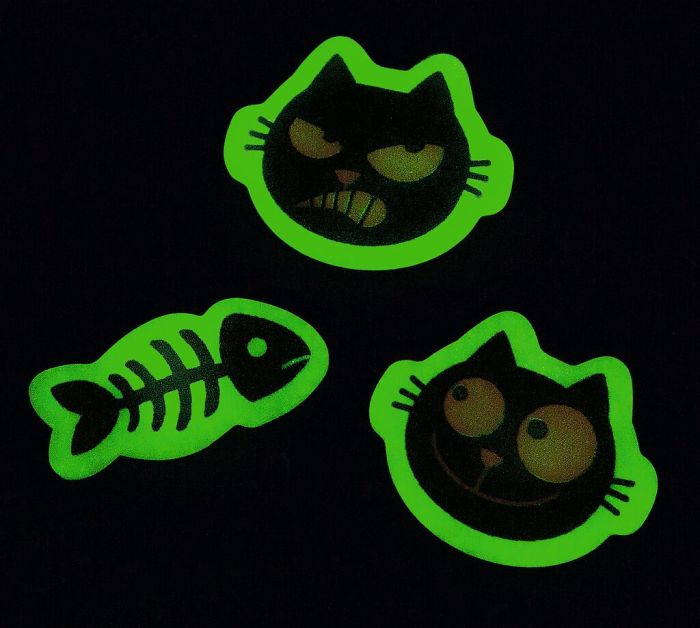 moses Fahrrad-Speichenclips Ed, the Cat Glow in the dark