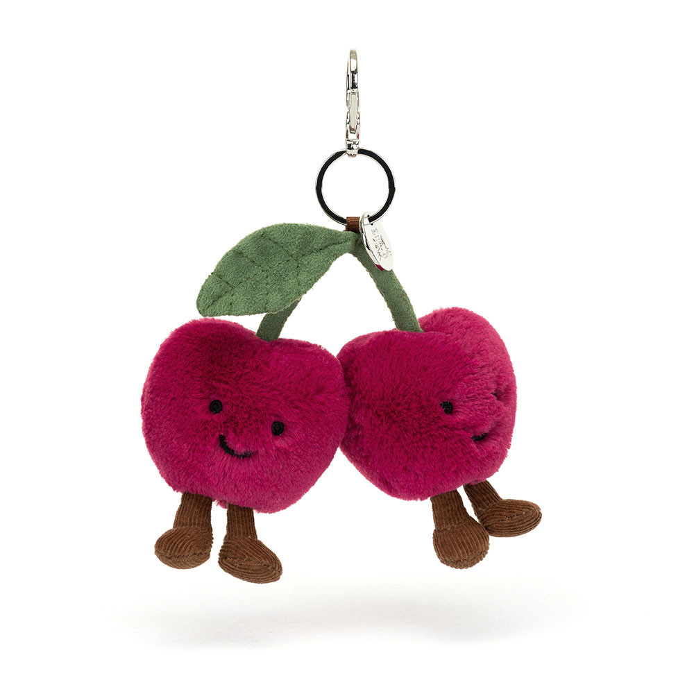 Jellycat Stofftier Amuseables Cherries Bag Charm Plüsch Taschenanhänger Kirsche