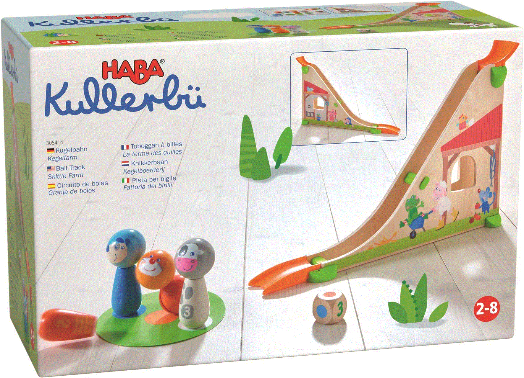 Haba Kullerbü Kugelbahn Kegelfarm 