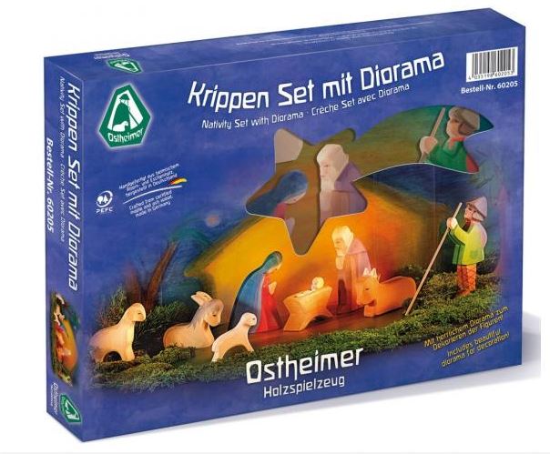 Ostheimer Krippen Set mit Diorama 11-tl