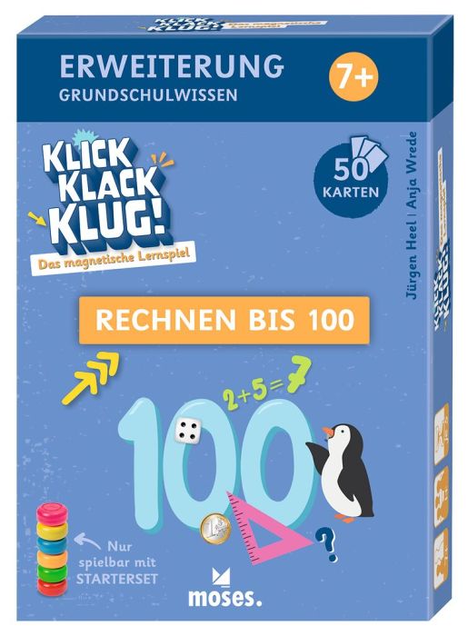 moses Klick Klack Klug Kartenset Rechnen bis 100 ab 7 Jahren