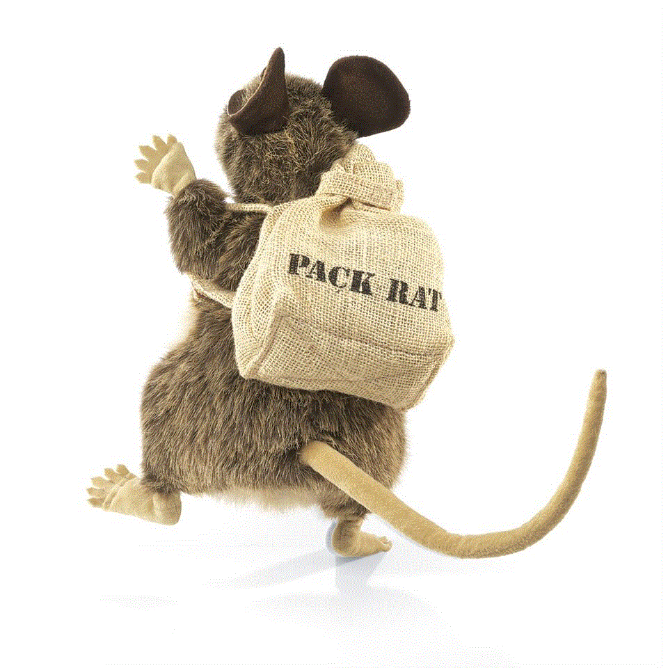 Folkmanis Handpuppe Ratte, sammelt gern / Pack Rat 