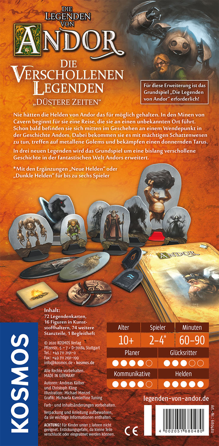 Kosmos Spiele Die Legenden Von Andor Erweiterung: Die Reise In Den Norden 69234 126130 Kosmos Spiele Die Legenden Von Andor Erweiterung: Die Reise In Den Norden 69234 126130