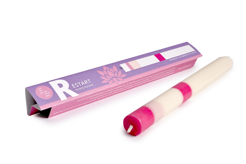 Kerze Restart Handgemachte Fairtrade Grusskerze, 23cm hoch