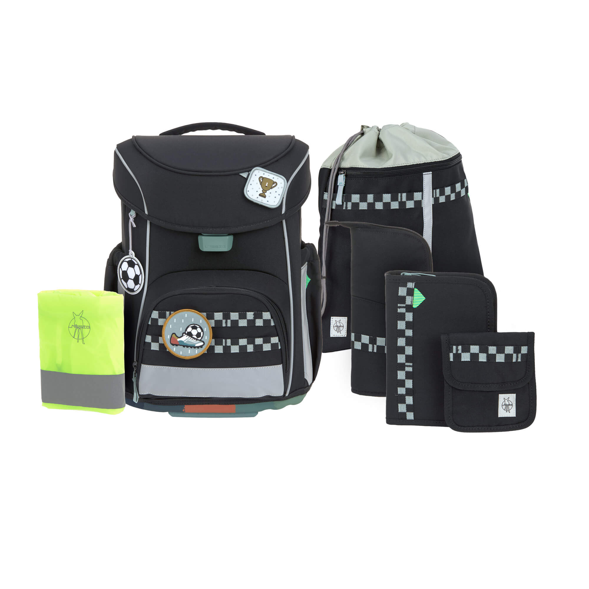 Lässig School Set Slim Unique black Schultasche / Schulranzen Set