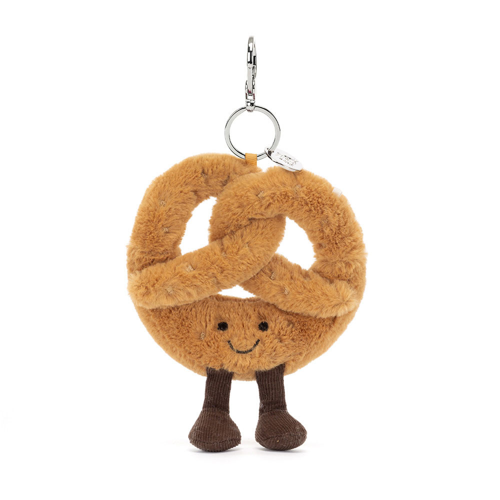 Jellycat Stofftier Amuseables Pretzel Bag Charm Plüsch Brezel Taschen-Anhänger