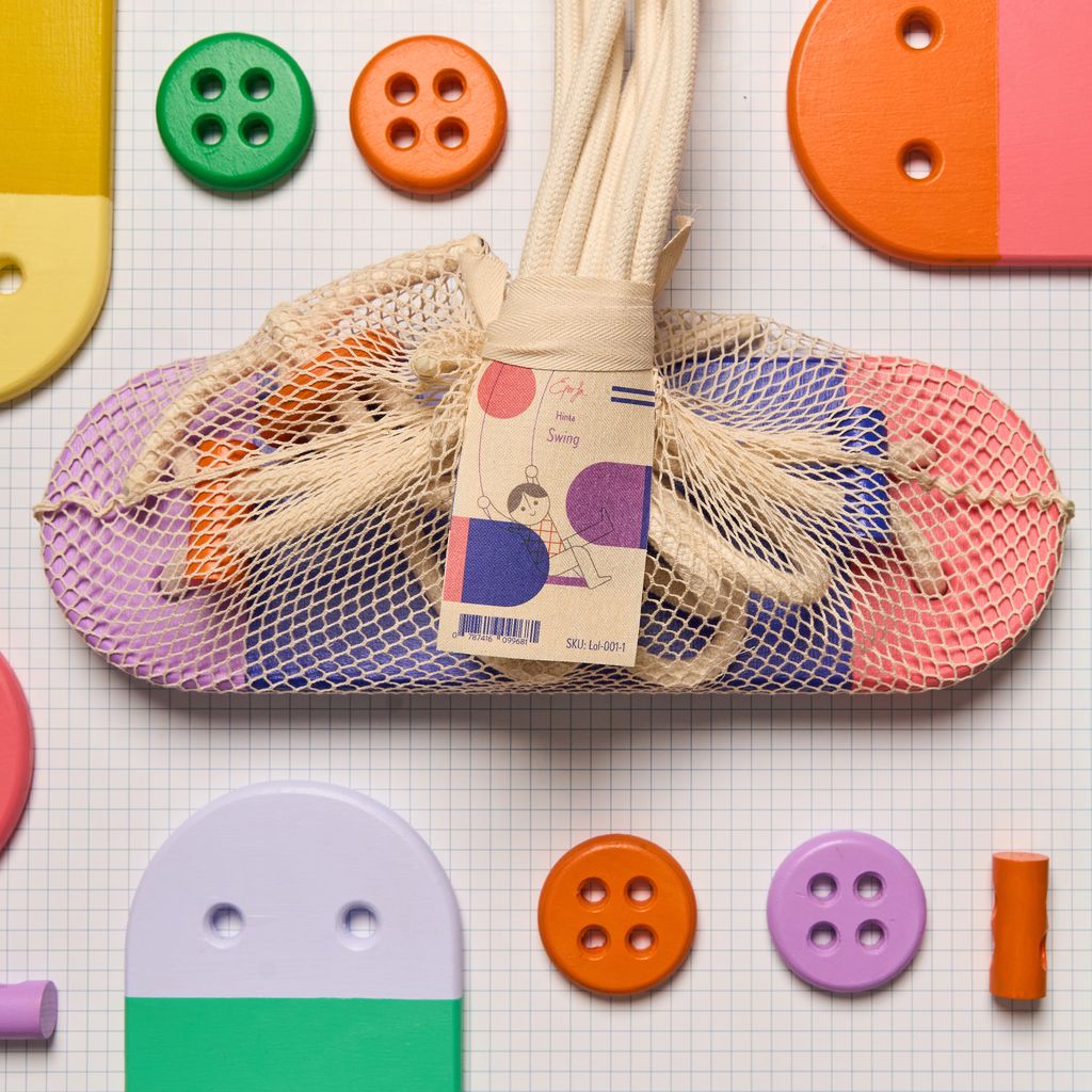 Eperfa bunte Kinder-Schaukel blau