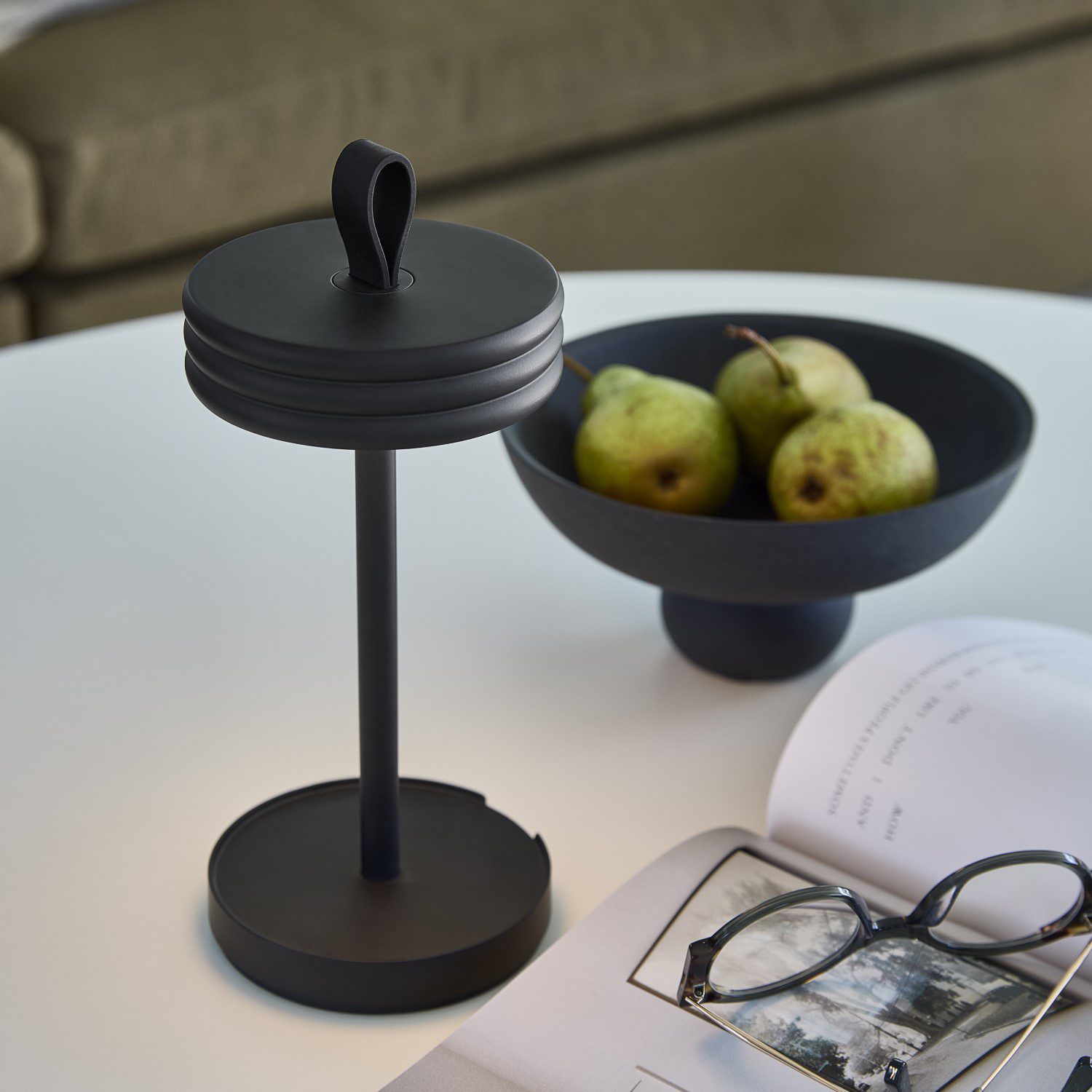 DesignBite BIG HUG tragbare LED-Lampe – schwarz