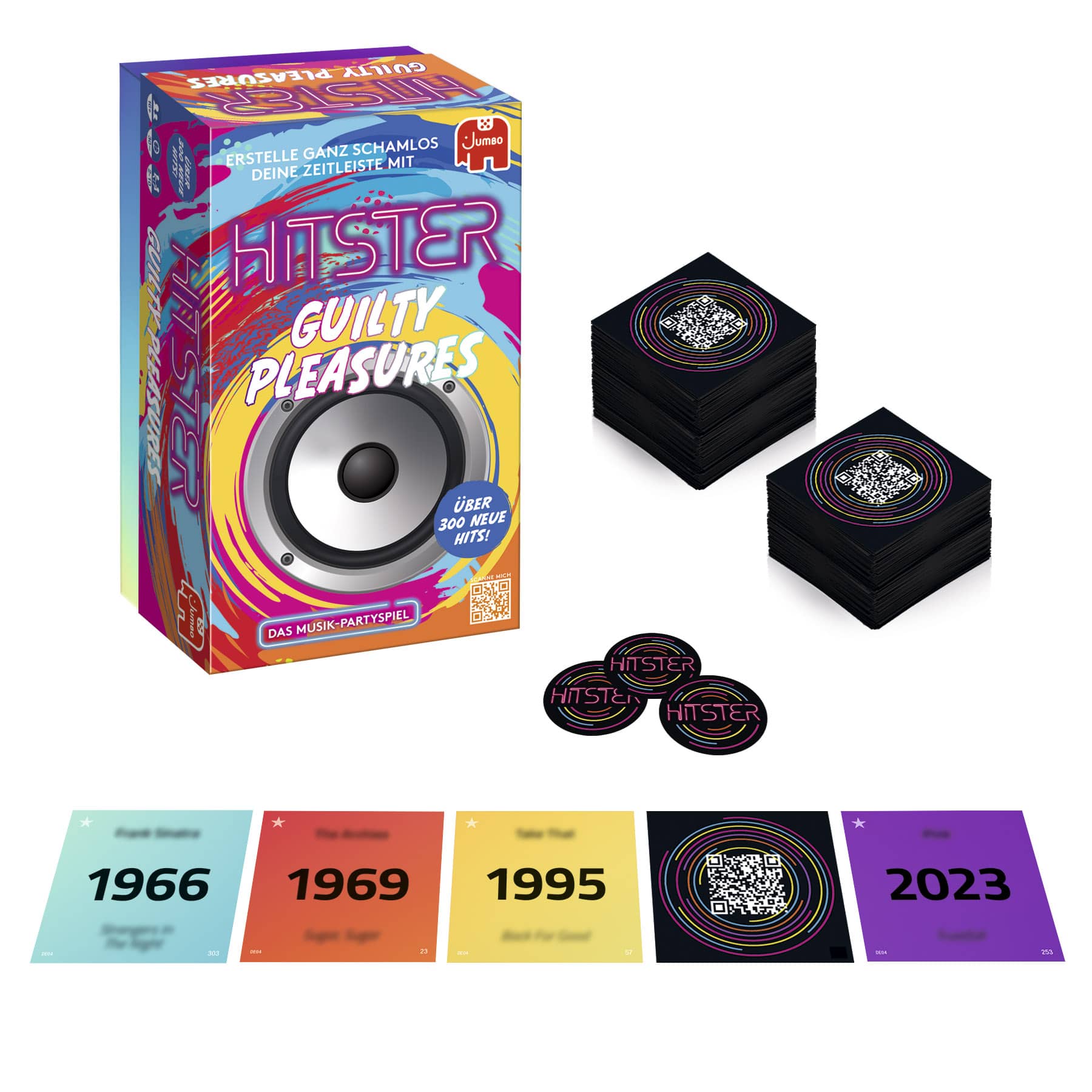 Jumbo Partyspiel Hitster Guilty Pleasure Gesellschaftsspiel rund um die Musik