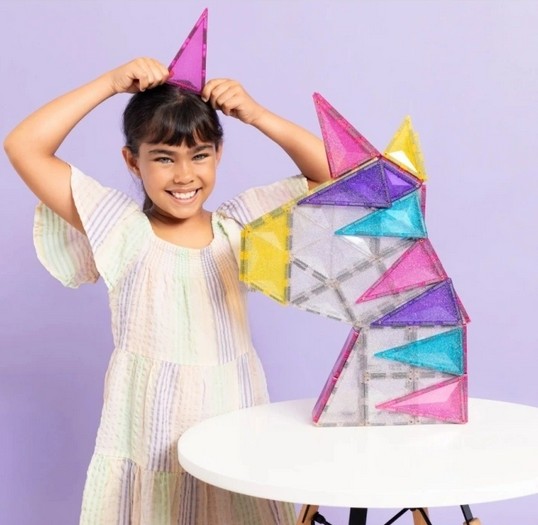 Connetix Magnetbausteine Glitter Unicorn Pack 56 Teile