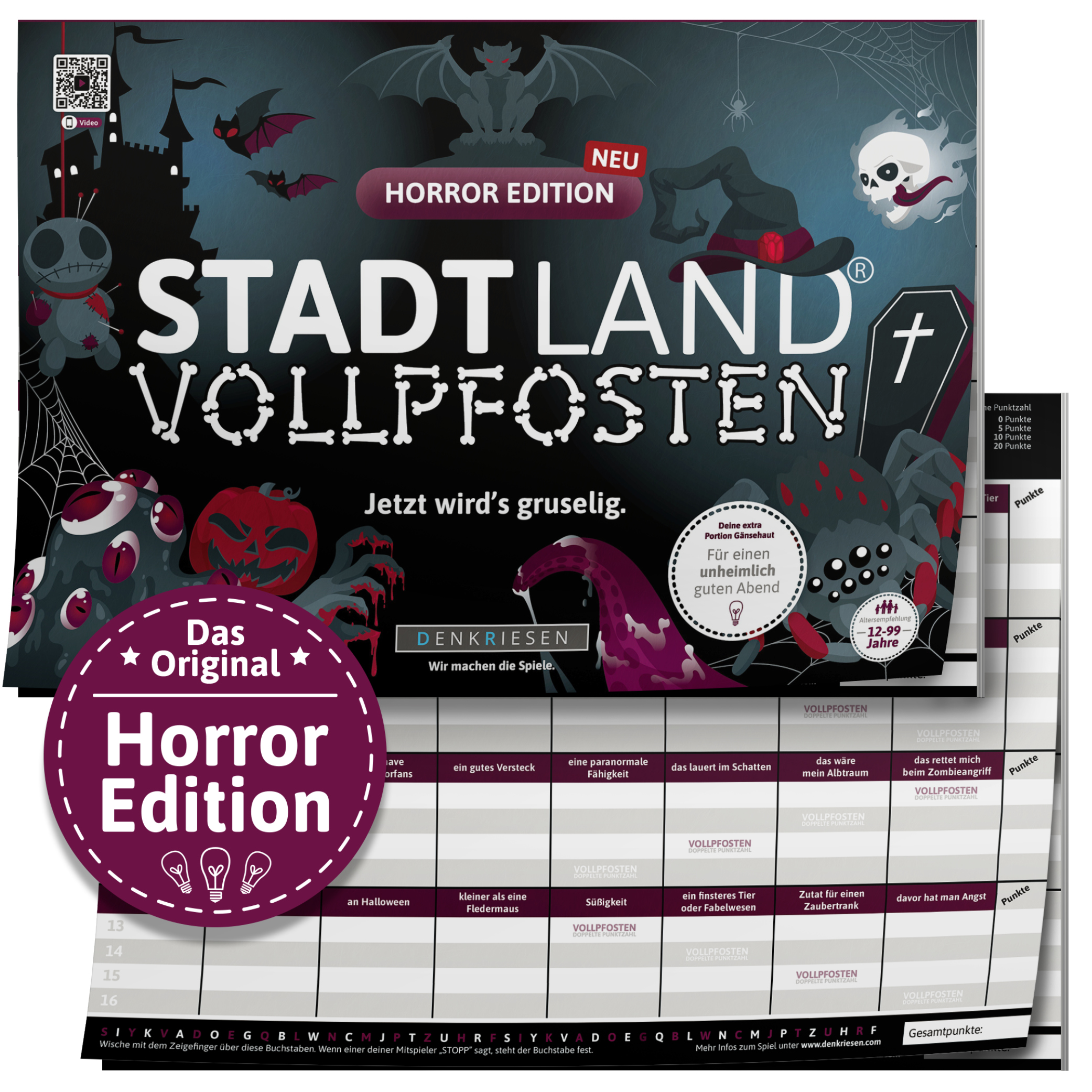 Denkriesen Stadt Land Vollpfosten Horror Edition