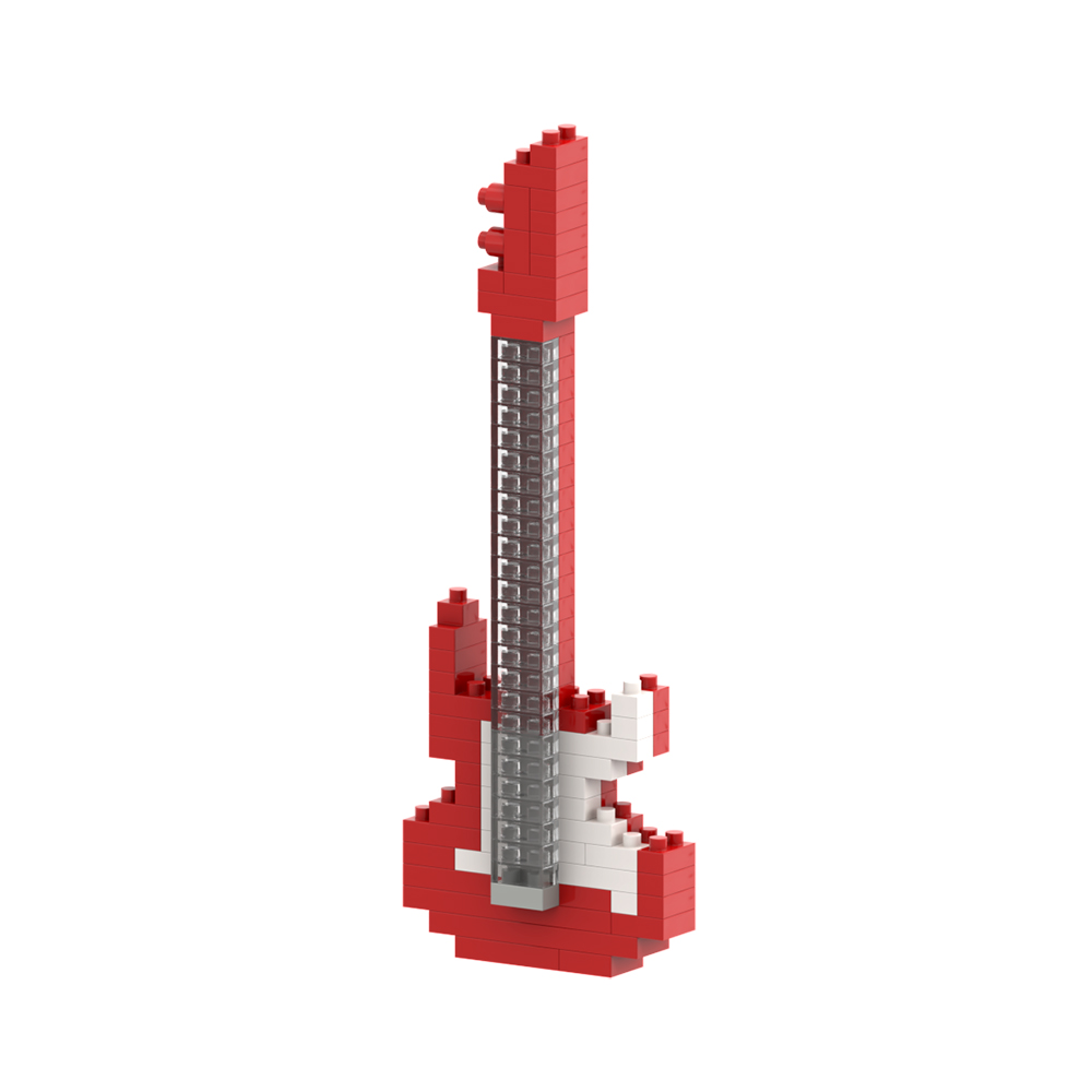 Brixies E-Gitarre Rot 115 Mini-Klemmbausteine