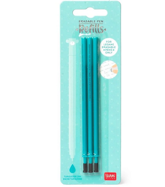 Legami Ersatzminen -3 Erasable Pen Refills - Turquoise