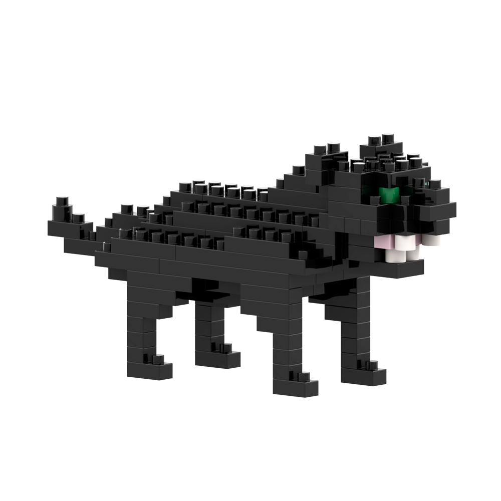 Brixies Schwarzer Panther 105 Mini-Klemmbausteine