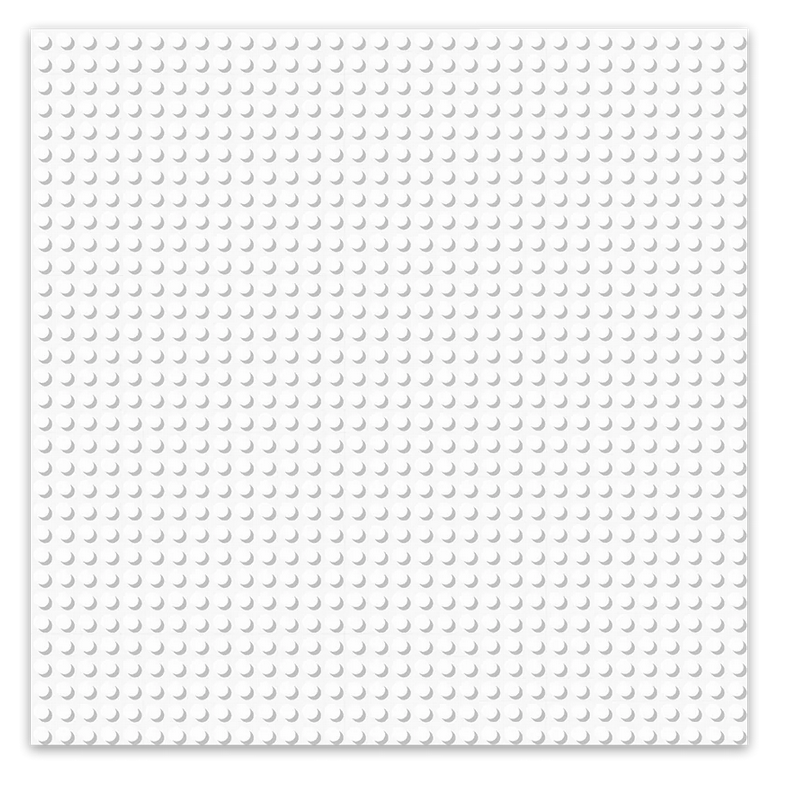 Brixies Plus Bodenplatte Basic weiß 32 x 32 Noppen Klemmbausteine