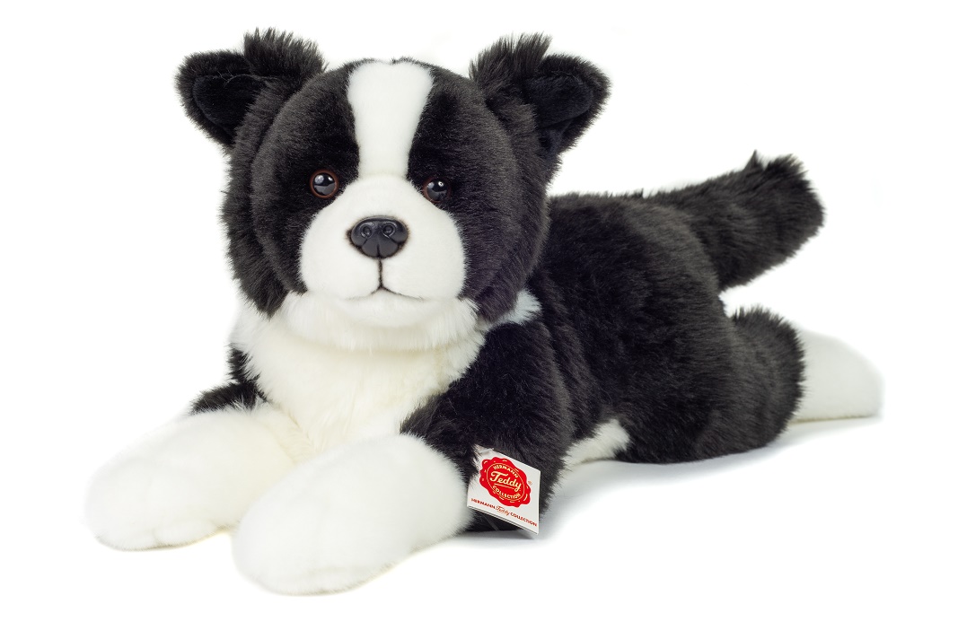 Hermann Teddy Border Collie liegend 45 cm Stofftier Hund