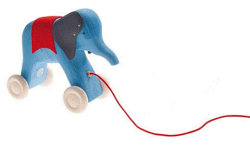 Grimms Nachziehtier Elefant, blau 
