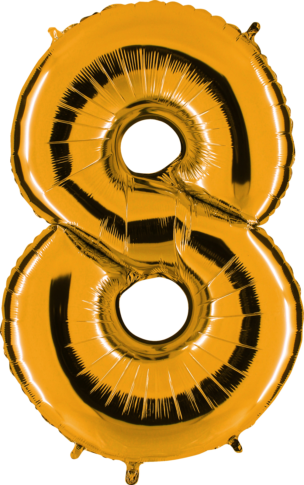 Zahlenballon 40" Folienzahl "8" Gold (Altgold)