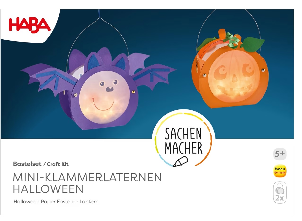 Haba Sachenmacher Bastelset - Mini-Klammerlaternen Halloween 