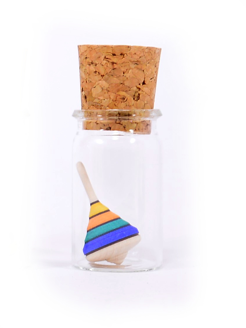 Mader Holzkreisel Harlekin mini im Glas