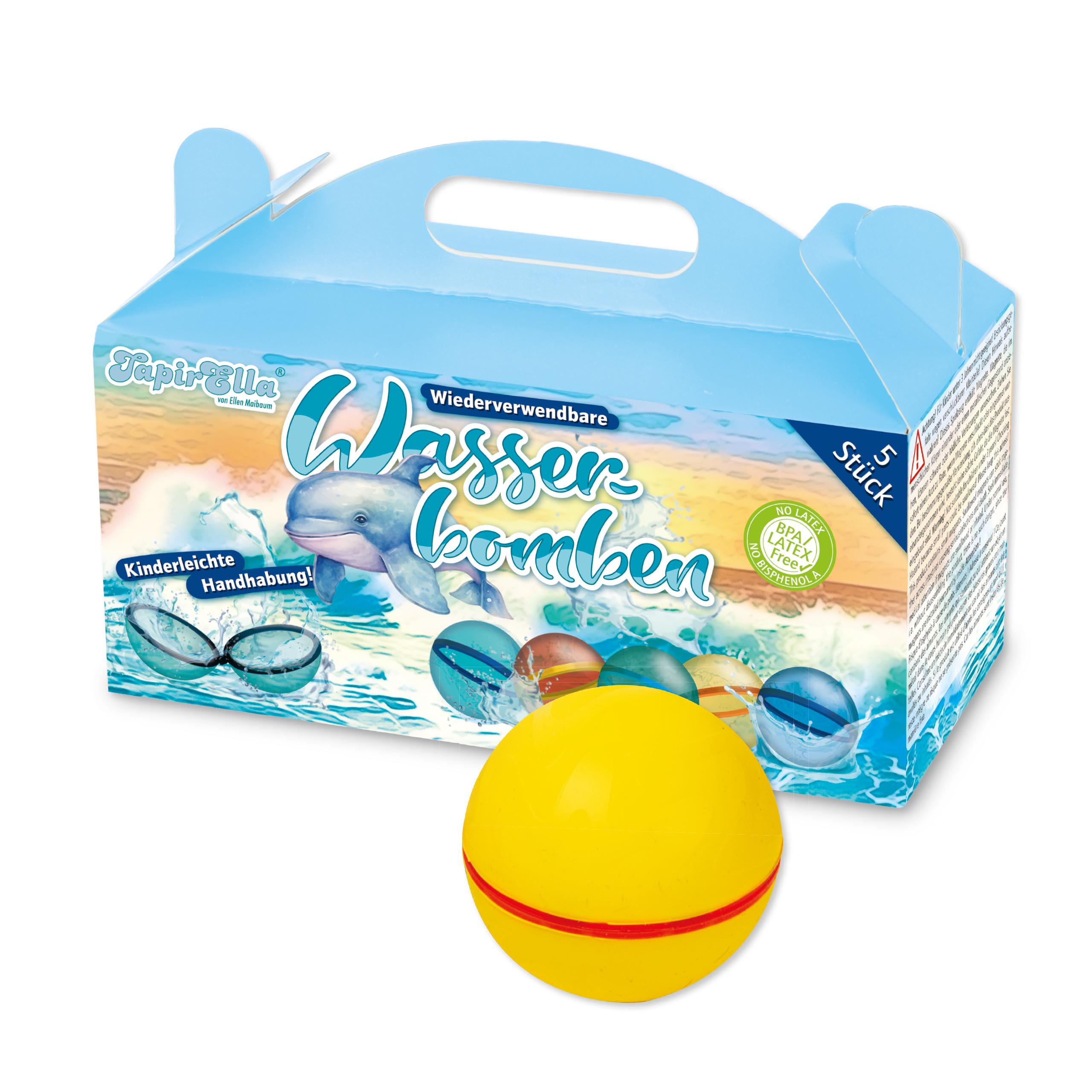 TapirElla Wiederverwendbare Wasserbomben 5er Set
