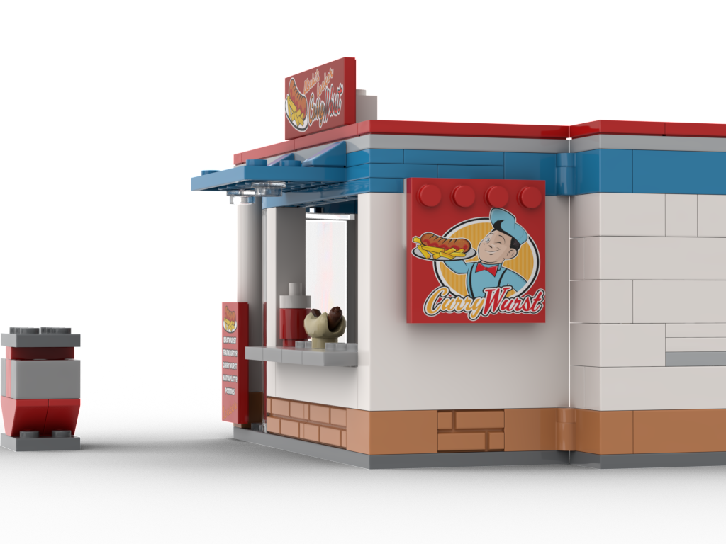 KiddiCraft Klemmbausteinset Uschis Wurstbude mit 189 Teilen und 2 Figuren