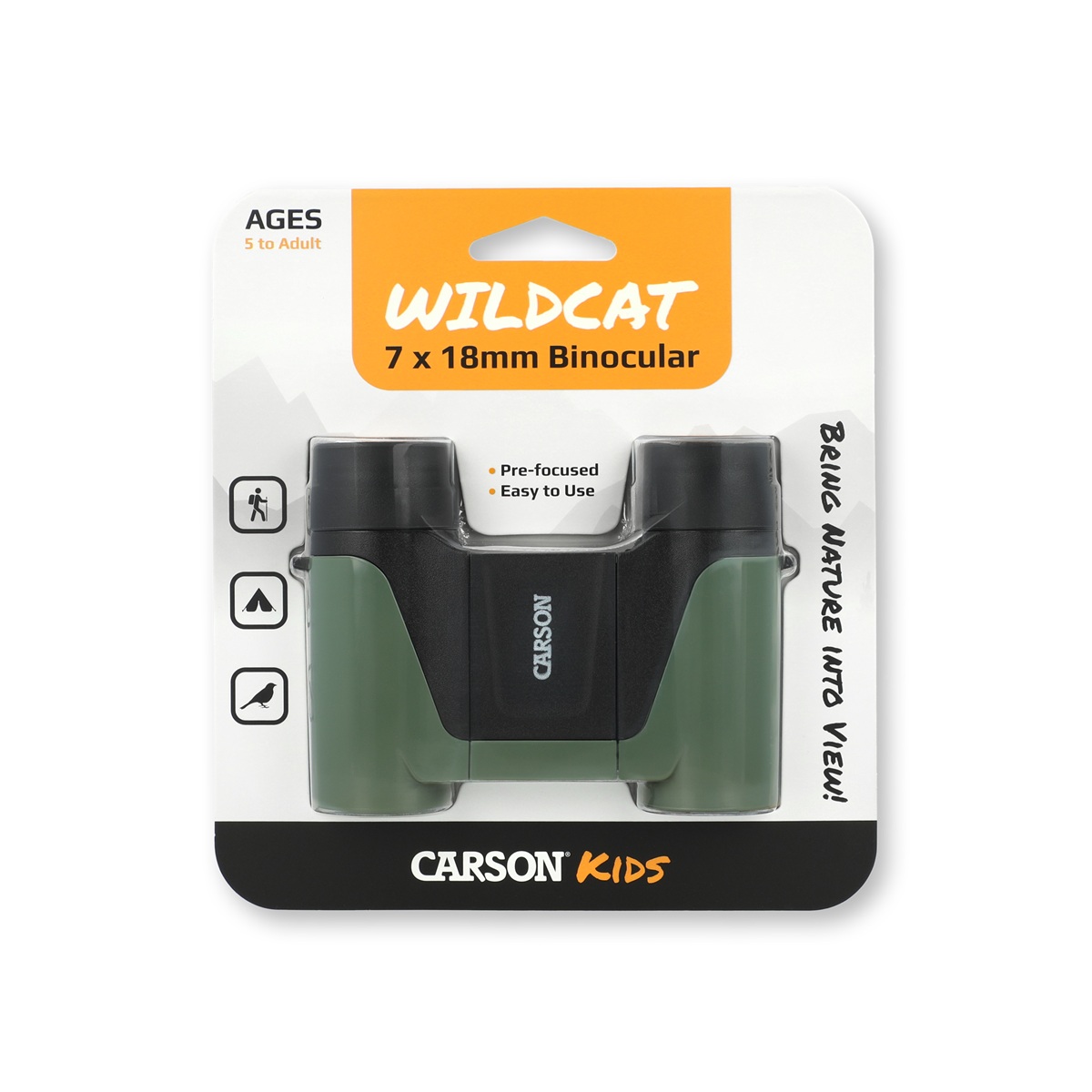 Carson Kids Fernglas Wildcat™ - 7x18mm Focus Free Binoculars