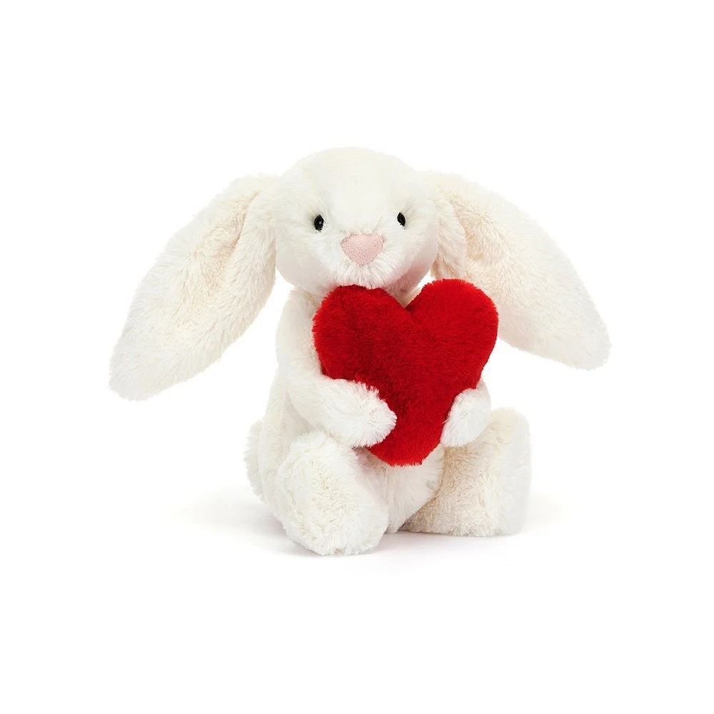 Jellycat Stofftier Bashful Red Love Heart Bunny Little 