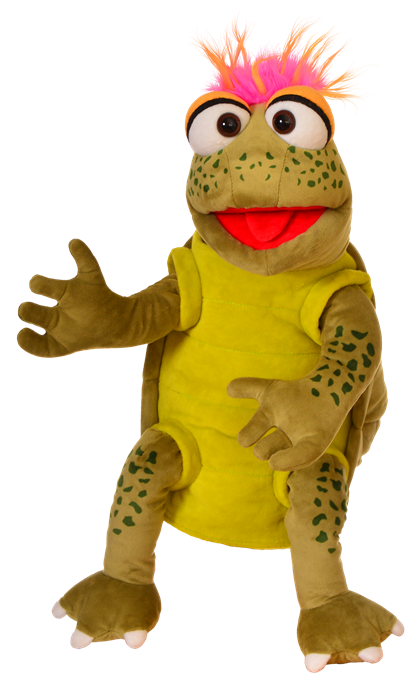 Living Puppets Handpuppe Slow Moe Schildkröte, Panzer ausziehbar - Neuheit, voraussichtlich ab April 2026