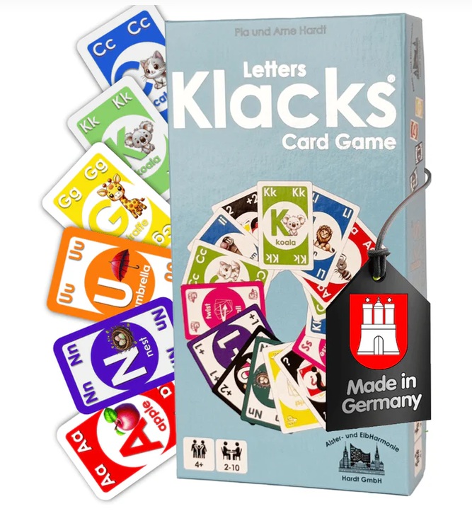 Kartenspiel Letters Klacks Buchstabenspiel englisch