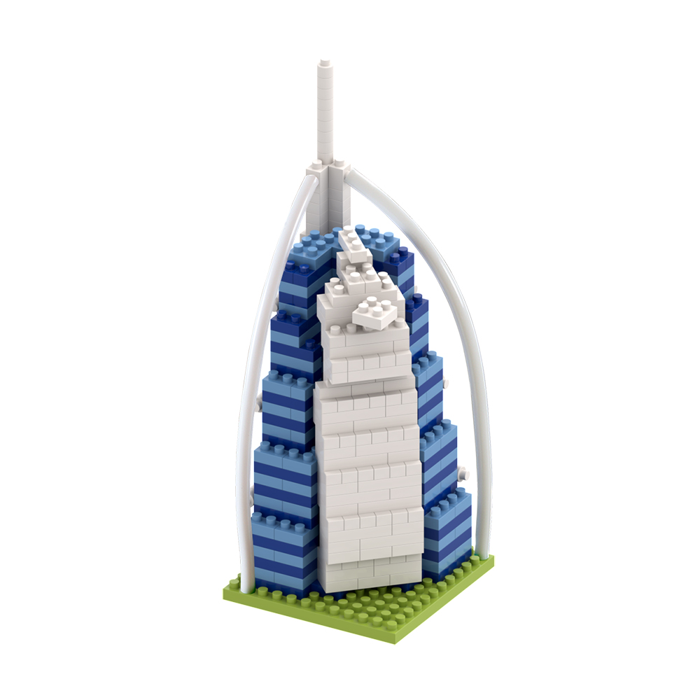 Brixies Burj Al Arab 355 Mini-Klemmbausteine