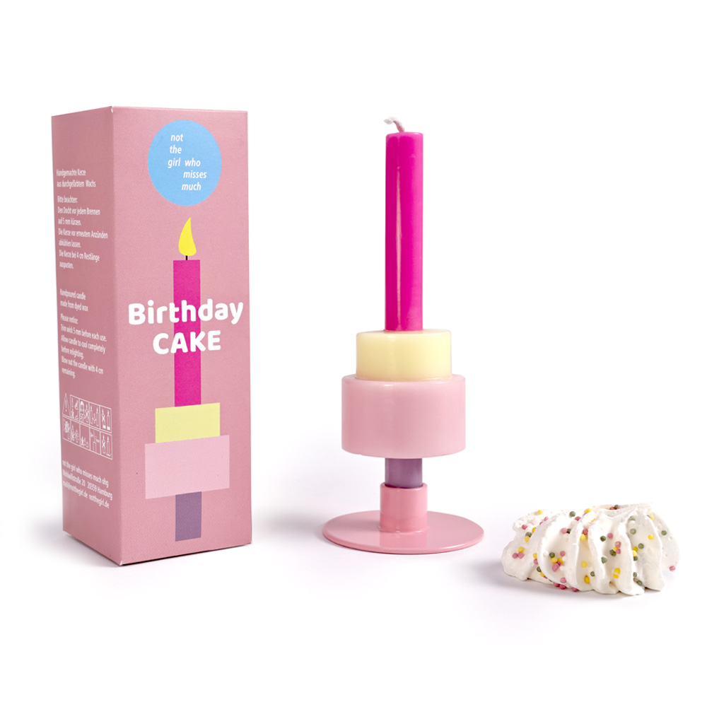 Party Candle Birthday Cake Handgemachte Fairtrade Kerze - ohne Kerzenhalter
