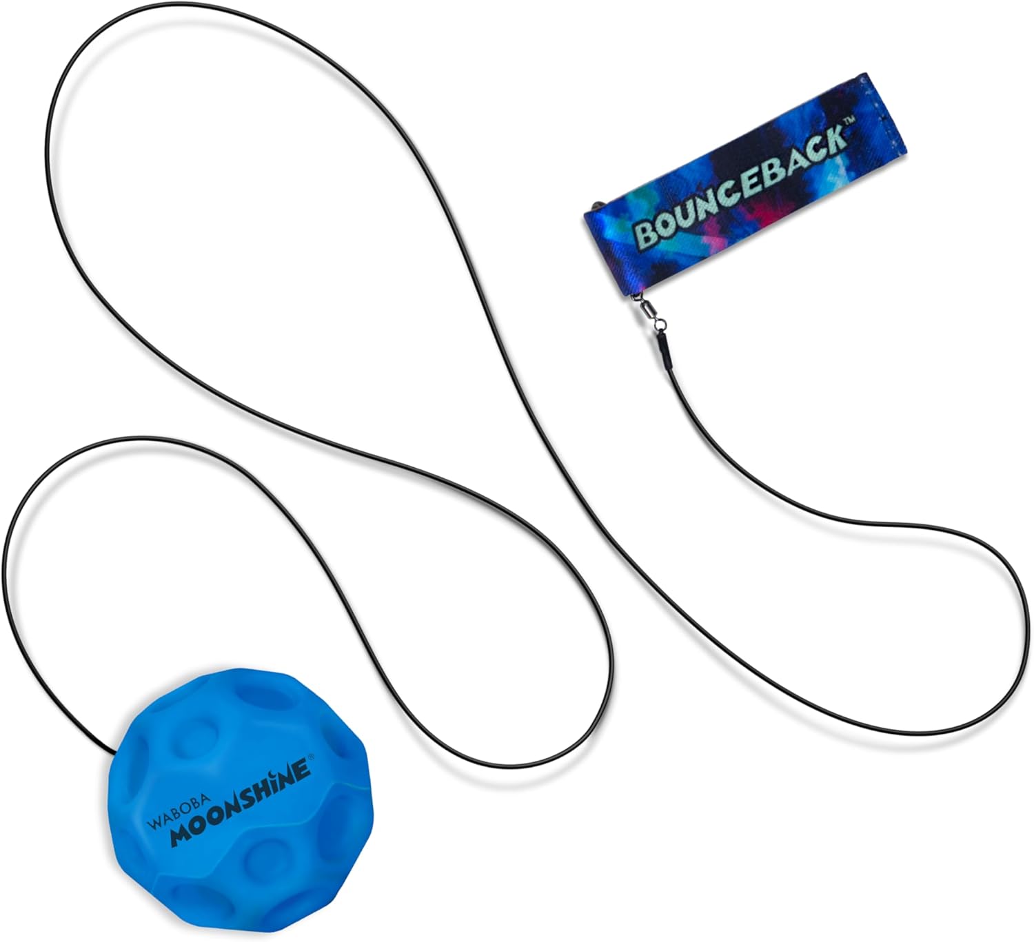 Waboba  MOON Ball Bounceback Moonshine LED der Moonball an der Schnur! 1 Stück in rot oder blau