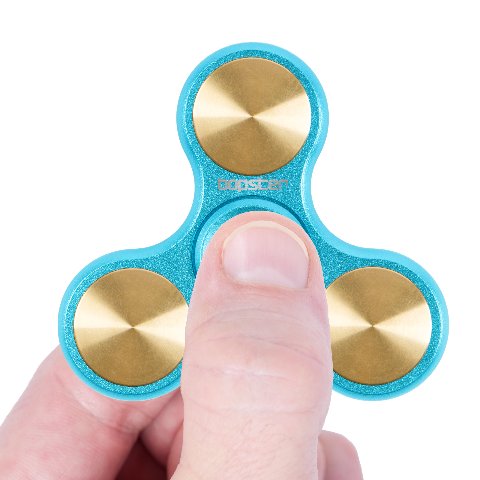 Bopster Metal Fidget Spinner - Blue Metall Fidget Toy