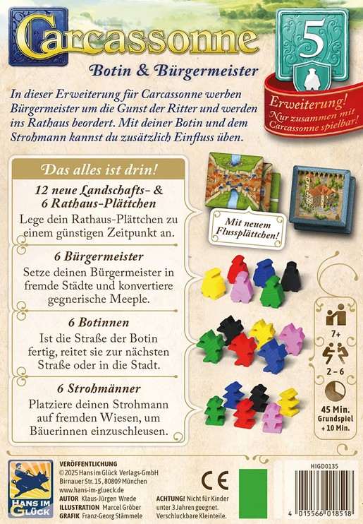 Carcassonne - Botin & Bürgermeister - Die 5. Erweiterung