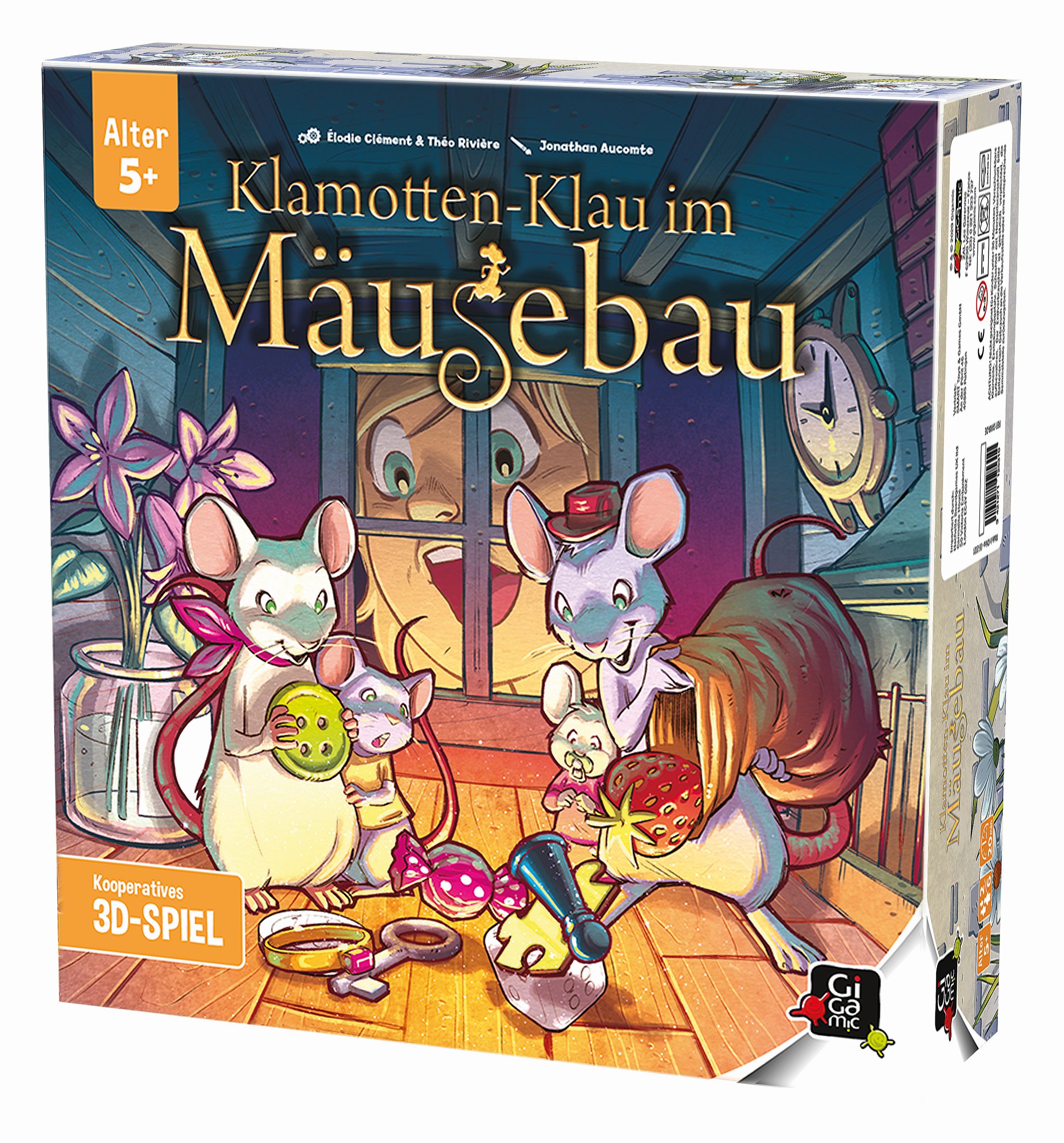 Gigamic Gesellschaftsspiel Klamottenklau im Mäusebau kooperatives Spiel